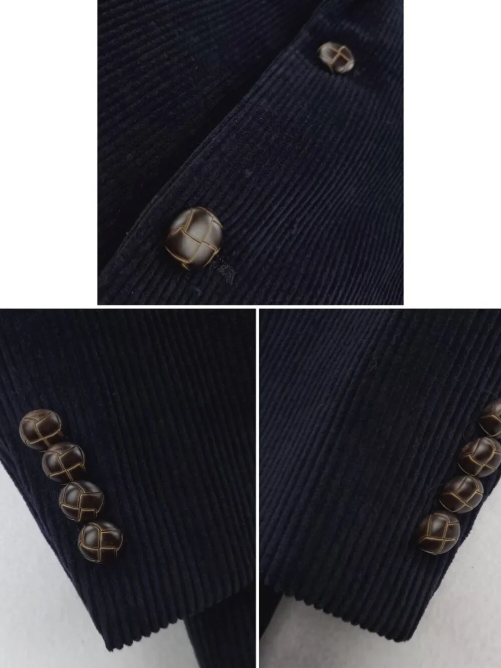 Lauren Ralph Lauren Corduroy Sport Coat Blazer Jacket 2 Button Navy Blue Men 40R